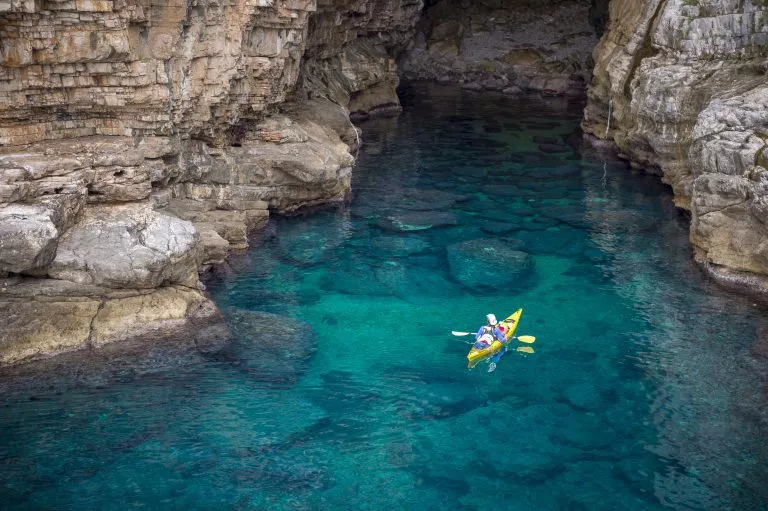 Kajakfahren auf dem Meer rund um Dubrovnik