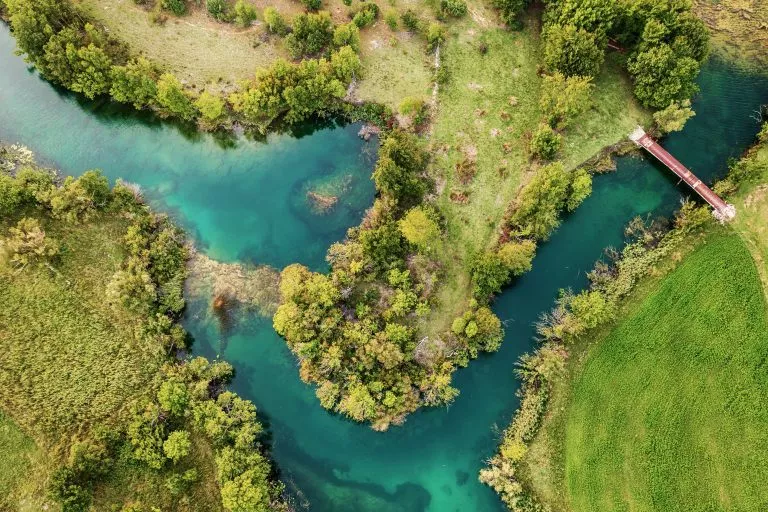 Zrmanja river from above